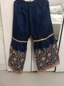 Elegant Navy Blue Kurtawith plazo Set