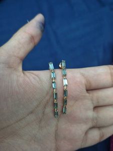 Elegant Blue Stone Drop Earrings
