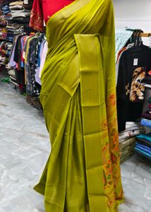 Beautiful Olive Green Saree