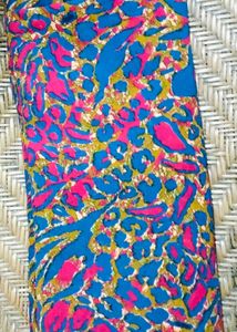 Blue Floral Print Sarees(Set of 3)
