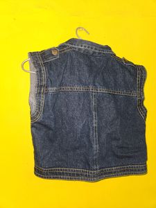 Dark Blue Half Denim Jacket