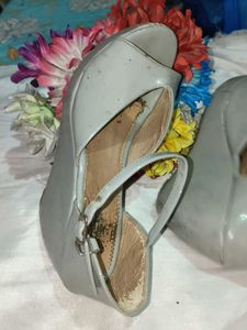 Stylish Grey Wedge Sandals
