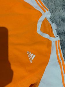 Adidas Orange &amp; White T-Shirt