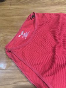 Vibrant Red Ribbed Tank Top