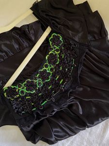 Chic Black Embellished Top