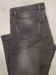 Men's Distressed Grey Jeans