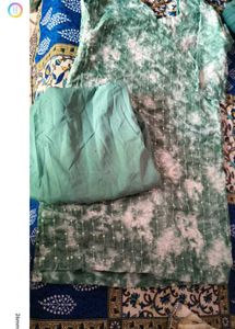Green Tie-Dye Kurta Set