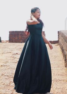 Black Slit Gown