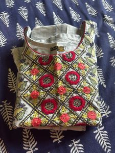 Embroidered Cotton Kurta