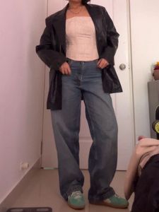 Oversized Faux Leather Blazer