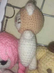 Crocheted Cat Keychain Charm