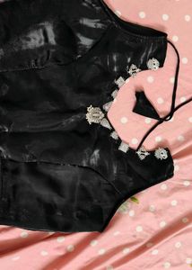 Elegant Black Embellished Blouse
