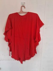 Red Kaftan Style Kurta