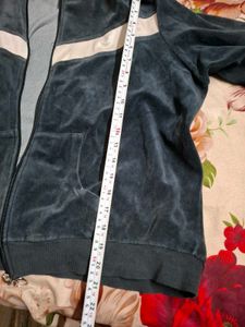 Velour Zip-Up Hoodie
