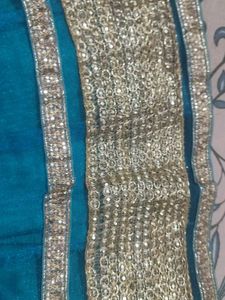 Elegant Teal Ethnic lahnga for baby girls