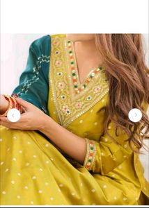 Mustard elegant kurta set