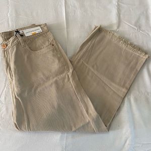 Zudio Beige Wide Cropped Pants