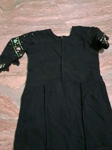 Embellished Black Kurta Set
