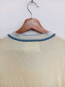 Light Yellow V-Neck T-Shirt