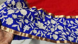 Elegant Red &amp; Gold Anarkali