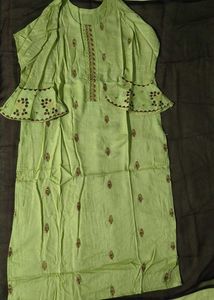 Stylish Peach and green  Kurtas