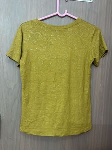 New branded Sparkly Olive Green T-Shirt for M &amp; L