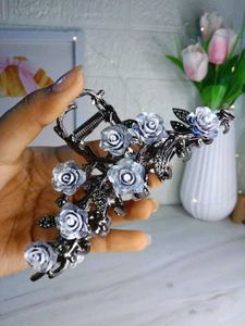Elegant Rose Hair Claw Clip