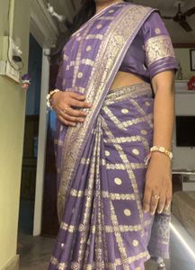 Elegant Purple Banarasi Saree