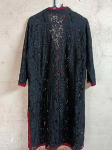 See-through Lace Shrug Top Long Black 🖤