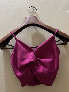 Magenta Crop Top