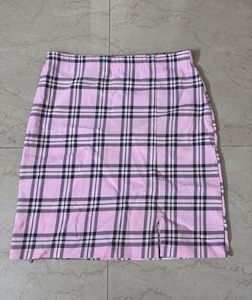Pink Plaid Mini Skirt for size Xs