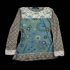 𓏲๋࣭࣪˖🪼.ᐟBoho Paisley Print Top