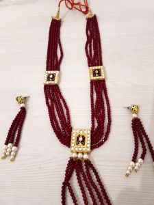 Beautiful Maala Set With Earrings