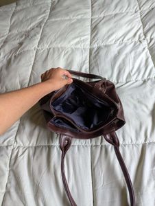 Brown Leather Tote Bag - Classic Handbag👜
