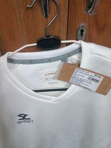SHREY White Long Sleeve Athletic Shirt