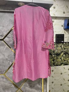 Embroidered Pink Kurta Set
