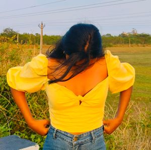 Bershka Puff Sleeves Top.