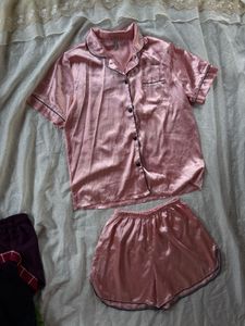 Thailand imported Satin Pajama Set - Pink