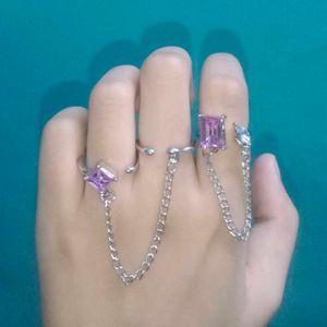 Rhinestone Ring Set