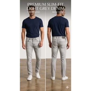 ☄️Light Wash Grey Denim Jeans
