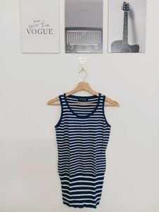 Navy & White Striped Tank Top