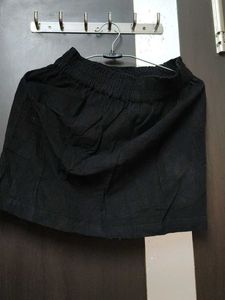 Black Cargo Style Skirt