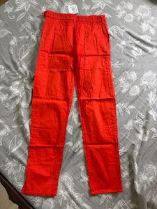 Bright Orange Ethnic Pants
