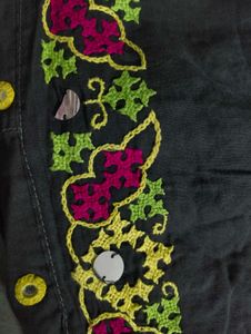Navratri Embroidered black  Ethnic Skirt