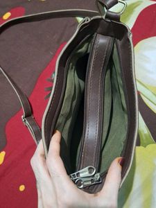 Forever Young Brown Striped Handbag