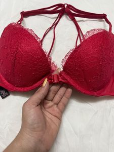 Victoria's Secret Red Lace Bra