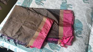 Beautiful Brown & Pink Saree