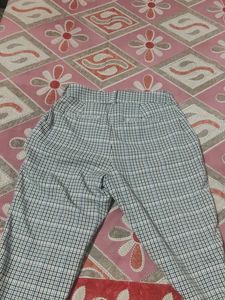 office Checkered Pants for Women