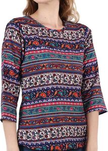 Boho Print 3/4 Sleeve Top