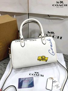 COACH* *WHITE CHALK SKETCH PRINT ROWAN SATCHEL BAG